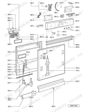 Взрыв-схема посудомоечной машины Bauknecht GSI 6520 IN - Схема узла
