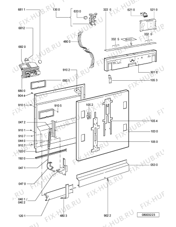 Схема №1 GSX 7411 с изображением Панель для посудомоечной машины Whirlpool 481245372215