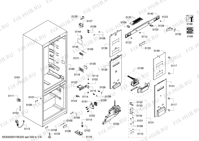 Схема №2 KG46NH10 с изображением Дверь для холодильной камеры Siemens 00249789