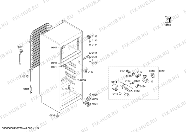 Схема №1 KDV32X00 с изображением Дверь для холодильной камеры Bosch 00245883