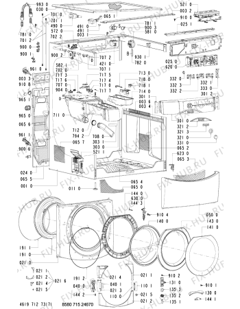 Схема №1 715 MT/CM с изображением Декоративная панель для стиральной машины Whirlpool 481245216976
