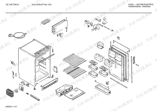 Схема №2 KULDDK4FF с изображением Поднос для холодильной камеры Bosch 00097030