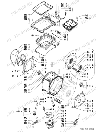 Схема №2 AWT6104/1 с изображением Микропереключатель для стиралки Whirlpool 481228219504