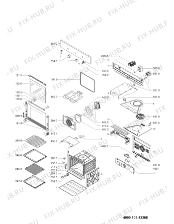 Схема №1 OVG105AN (F092502) с изображением Руководство для электропечи Indesit C00370969