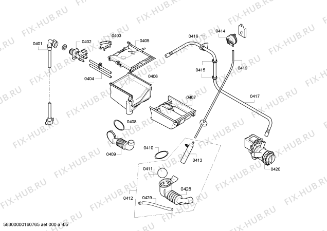 Взрыв-схема стиральной машины Siemens WM12E464TR IQ 300 varioPerfect - Схема узла 04