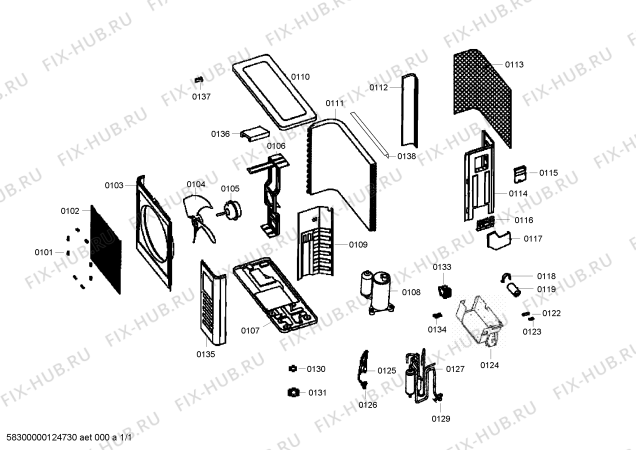 Схема №1 S1ZDA18300 с изображением Клемма для кондиционера Bosch 00609983