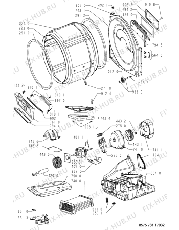 Схема №1 AWZ 7813 с изображением Обшивка для сушилки Whirlpool 481245215062