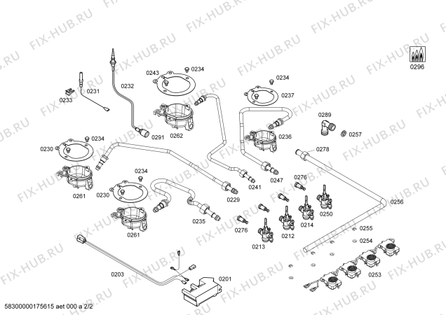 Взрыв-схема плиты (духовки) Bosch PCP615B80Q 4G BO60F IH5 - Схема узла 02