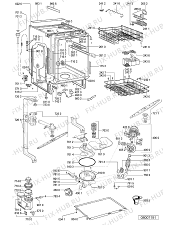 Схема №1 ADG 8533 IX с изображением Обшивка для электропосудомоечной машины Whirlpool 481245373511