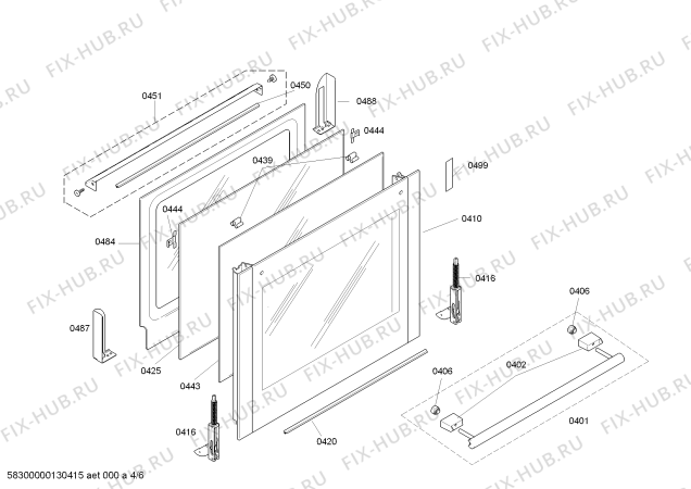 Схема №1 HB750751F с изображением Фронтальное стекло для плиты (духовки) Siemens 00477961