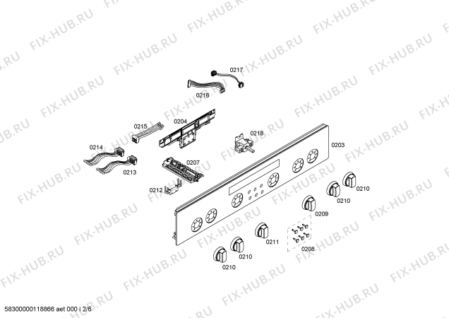 Взрыв-схема плиты (духовки) Siemens HM955500F - Схема узла 02