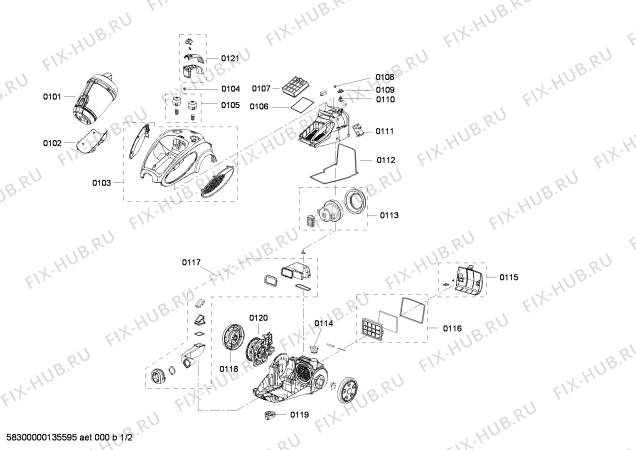 Схема №1 AC6200 Booster с изображением Крышка для пылесоса Bosch 00614654