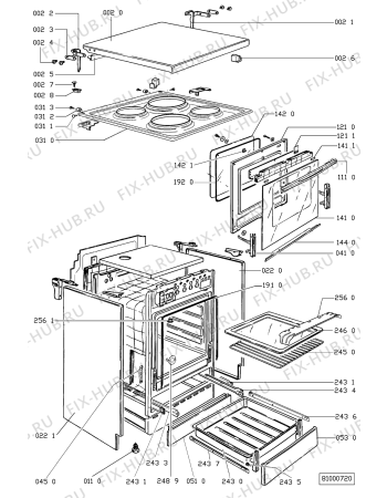 Схема №1 SNI 4610 WS с изображением Всякое для духового шкафа Whirlpool 481946279999