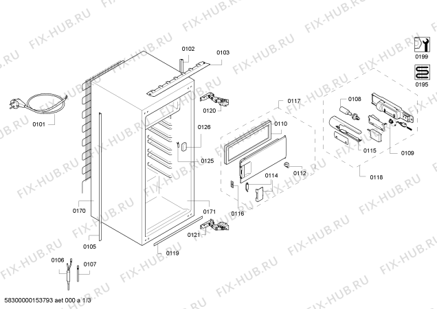 Схема №1 KI24LA75 с изображением Регулировочный узел для холодильника Siemens 00657392