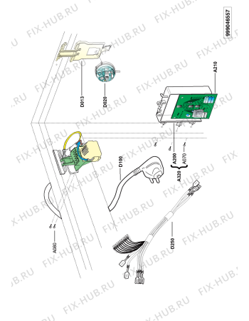 Схема №2 AWG 310 D UA с изображением Гидрошланг для стиралки Whirlpool 480111101266