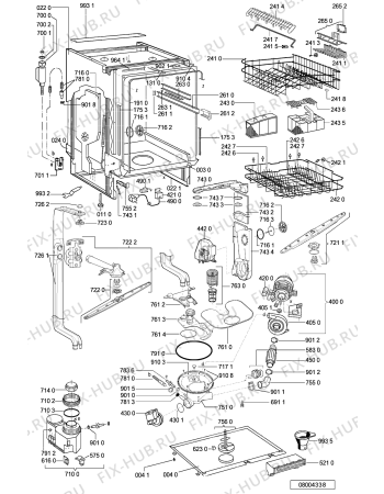 Схема №1 GSFS 4321/1 WS с изображением Дозатор моющих средств для посудомоечной машины Whirlpool 481241868325