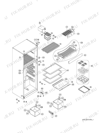 Схема №1 WTE2510 W с изображением Держатель для холодильной камеры Whirlpool 482000007565