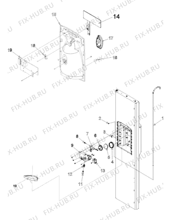 Схема №3 AS2628HEKB (F092642) с изображением Переключатель для стиральной машины Indesit C00314575