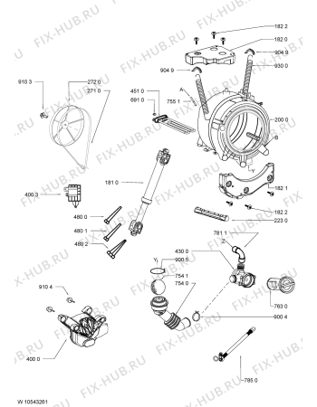 Схема №1 PURE 90140 с изображением Обшивка для стиралки Whirlpool 481010492734