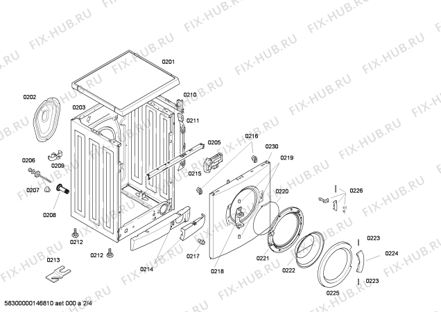 Схема №2 CWF10E061I с изображением Панель управления для стиральной машины Bosch 00673498