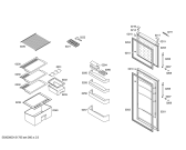 Схема №1 KDV32X73 с изображением Дверь морозильной камеры для холодильника Bosch 00680970