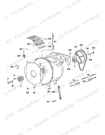 Взрыв-схема стиральной машины Zanussi TL842C - Схема узла Tub and drum