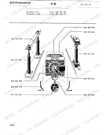 Взрыв-схема посудомоечной машины Rondo (N Rn) RONDOMAT L 808 TS - Схема узла Section4