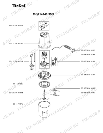 Схема №1 MQ714140/35B с изображением Нож-резак для блендера (миксера) Tefal SS-1530000095