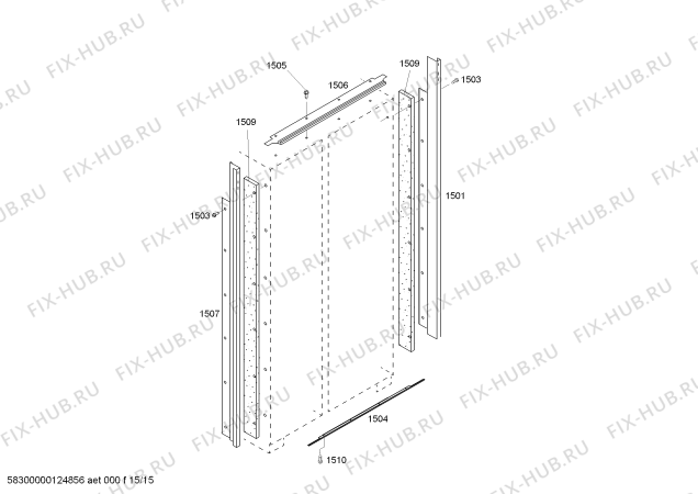 Схема №1 KBUDT4250A 42" SXS REFRIG (SS) DESIGNER HDL с изображением Пенопласт для посудомойки Bosch 00471835