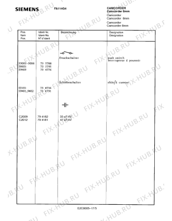 Схема №2 FA114G4 с изображением Инструкция по эксплуатации для видеотехники Siemens 00530528