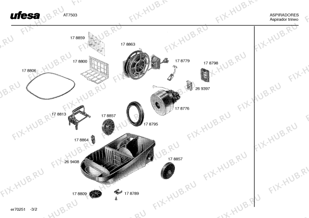 Схема №2 AT7503 с изображением Переключатель для мини-пылесоса Bosch 00178853