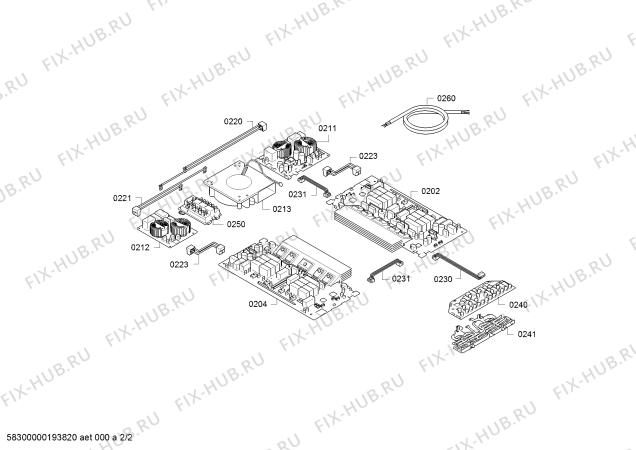 Взрыв-схема плиты (духовки) Siemens EH675FJC1E - Схема узла 02