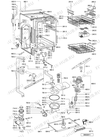 Схема №1 GSIS 6321 WS с изображением Панель для посудомоечной машины Whirlpool 481245371558
