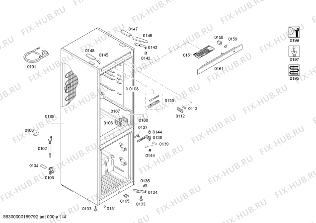 Схема №2 3KF2086A с изображением Дверь для холодильной камеры Bosch 00714947