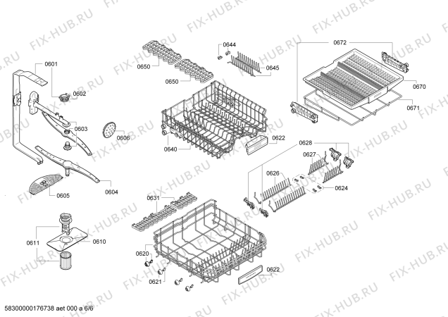 Взрыв-схема посудомоечной машины Siemens SN66M088EU - Схема узла 06