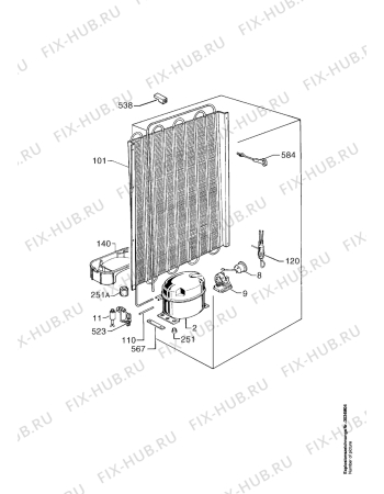 Взрыв-схема холодильника Aeg S2373-4KA - Схема узла Refrigerator electrical equipment