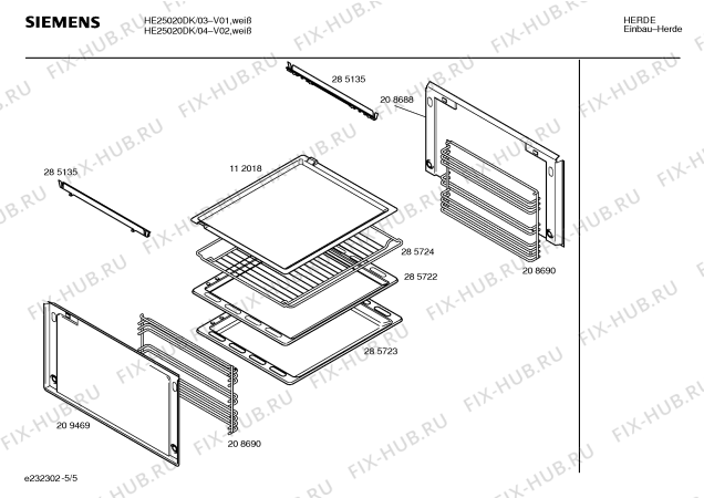 Схема №2 HE25050DK с изображением Инструкция по эксплуатации для духового шкафа Siemens 00519495