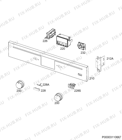 Схема №3 BP200306KM с изображением Обшивка для духового шкафа Aeg 140051077018