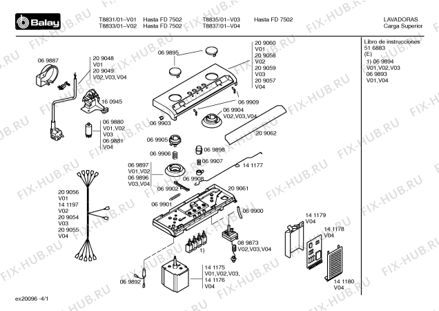 Схема №2 T8831 с изображением Терморегулятор для стиралки Bosch 00069899