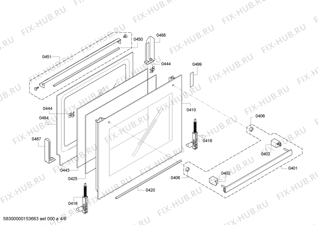Схема №4 HBA63A262F с изображением Панель управления для плиты (духовки) Bosch 00700586
