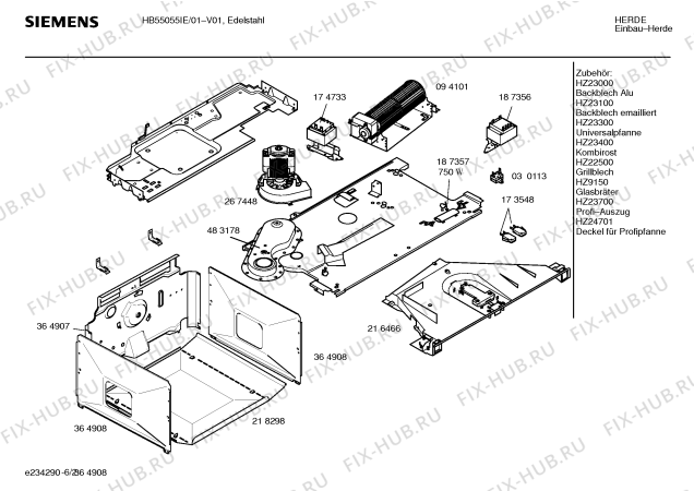 Схема №2 HB55055CC с изображением Панель управления для духового шкафа Siemens 00369565