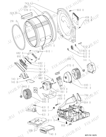 Схема №1 AWZ 7817 с изображением Обшивка для сушильной машины Whirlpool 481245310823