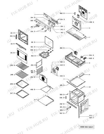 Схема №1 AKP 619 AKP 619/WH с изображением Кнопка для плиты (духовки) Whirlpool 481941129003