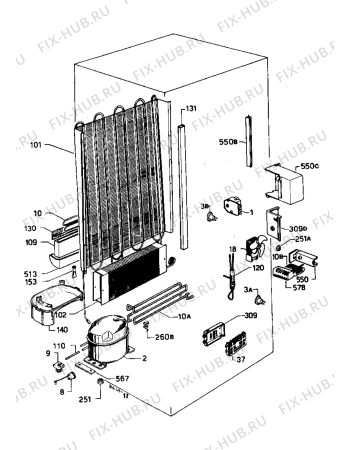 Взрыв-схема холодильника Zanussi ZI922/7NF - Схема узла Freezer cooling system