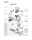 Схема №1 XN210140/1M0 с изображением Корпусная деталь для электрокофеварки Krups MS-0056676