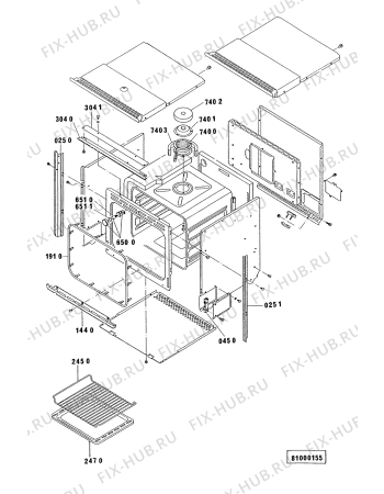 Схема №1 AKP 903 WH с изображением Панель для плиты (духовки) Whirlpool 481945058055