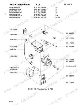 Взрыв-схема стиральной машины Aeg LAV9039 W D - Схема узла Electrical equipment