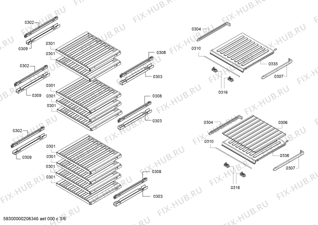 Схема №2 RW466364 Gaggenau с изображением Дверь для холодильной камеры Bosch 00717596