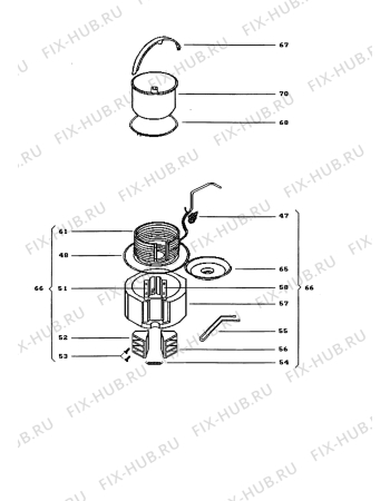 Схема №1 GELATAIO 1300 с изображением Клавиша для электромороженицы DELONGHI SC2104130