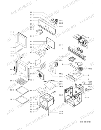 Схема №1 AKZ 221/WH с изображением Панель для плиты (духовки) Whirlpool 481245249751
